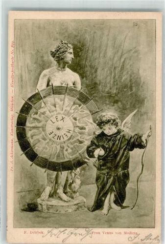1903 Frau Venus von Medicis sign. Doubek, F.B. Verlag Ackermann Nr. 899