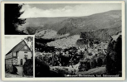 76596 W7564 Bermersbach , Murgtal Foto AK Gasthaus zum Sternen