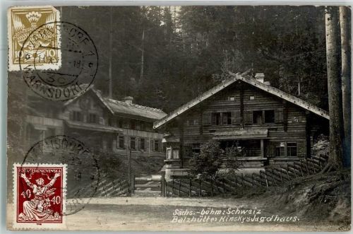Jetrichovice 1921 Balzhütten Kinskys Jagdhaus