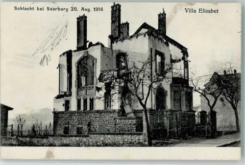 Sarrebourg 1915 Villa Elisabeth 20.August 1914 Feldpost WK I XIX. Ers.-Div.