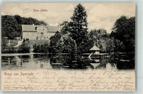 Apenrade Aabenraa 1902 - Neue Mühle Entenhaus