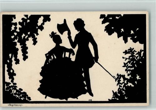 1918 Silhouette von m. Behrens - Verlag A.R. & C.i.B. Serie 1129-1 - AK Gute Erhaltung