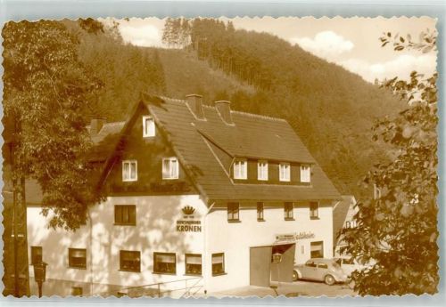 Züschen Gasthaus Kronen VW Käfer Ort handschriftlich