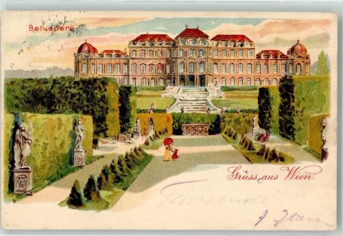 1030 Wien 3. Bezirk, Landstraße 1900 Lithographie Belvedere