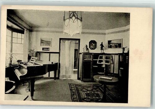 Basel Gewerbe Museum Raumkunst Ausstellung 1909 Raum Nr 4 Musikzimmer Aussteller Albert Anklin