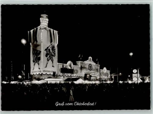 Verlag Lengauer 655 - Fest bei Nacht , gute Erhaltung Oktoberfest