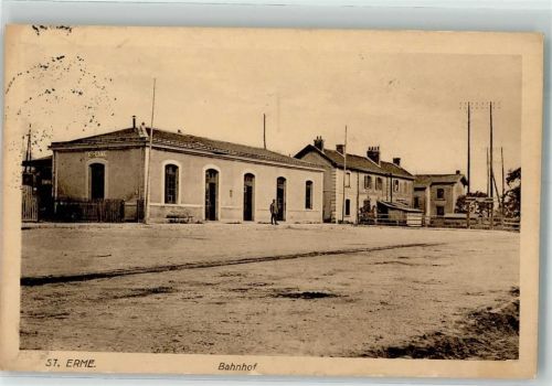 Saint-Erme-Outre-et-Ramecourt Bahnhof Feldpost WK I 19.Inf.Div.
