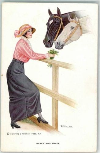 Nr. 661 Frau Pferd sign. Wallace Reinthal u. Newman