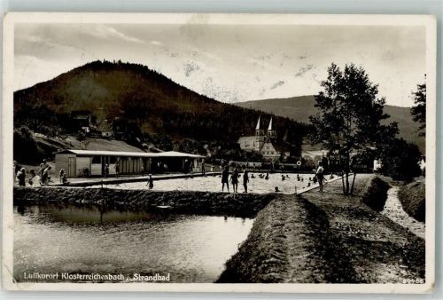 Klosterreichenbach 1932 Schwimmbad Foto AK