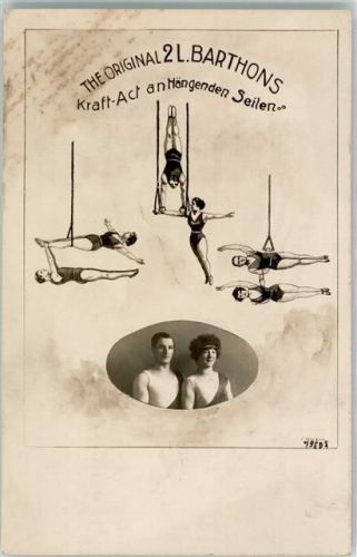 Zirkus The Original 2 L. Barthons Kraft Act an Seilen Artist Gebrauchsspuren