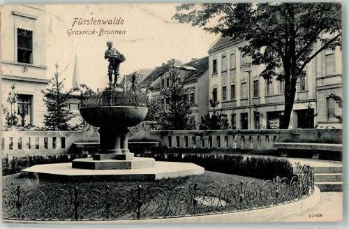15517 O1240 Fürstenwalde , Spree 1909 - Grasnick Brunnen