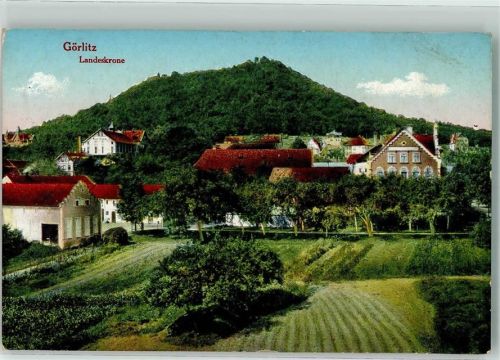 02826 O8900 Görlitz , Neiße 1916 - Landeskrone