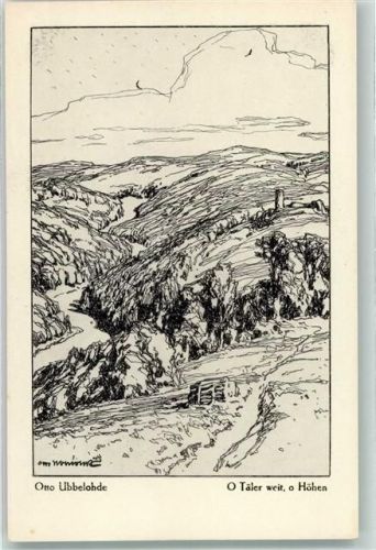 1922 Federzeichnung O Täler weit