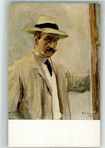 O7000 Leipzig Selbstportrait Museum d. bildenden Künste Verlag E.A. Seemann Nr. 100 Liebermann, M. Künstlerkarte