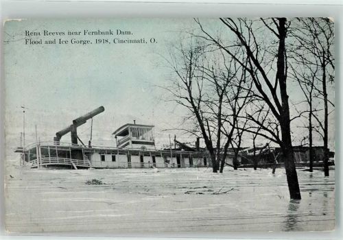 Cincinnati 1918 Rena Reeves Fernbank Dam. Flood and Ice 1918