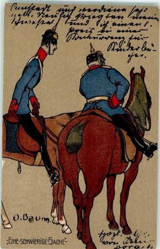 1908 sign O. Baum - eine schwierige Sache