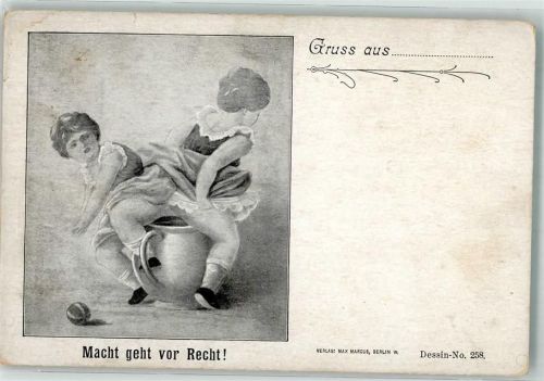 1899 Humor Ich bin Erster Streit Verlag Max Marcus Nr. 258