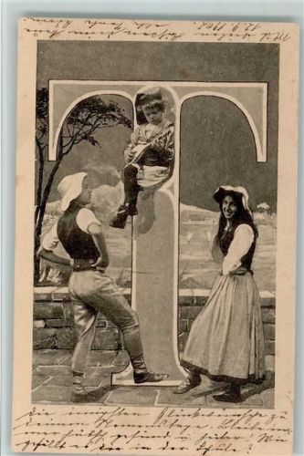 Verlag A.S.W. Alphabetserie , Buchstabe T, gute Erhaltung AK