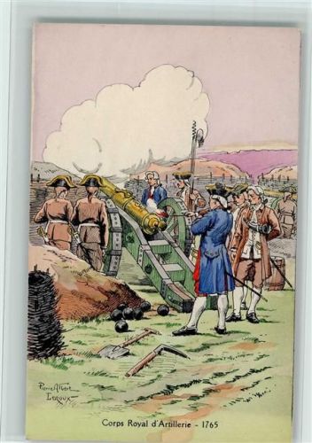 sign Pierre Albert Leroux - Corps Royal Artillerie 1765 - gute Erhaltung AK