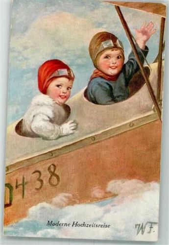 Kinder im Flugzeug Fialkowska, W.