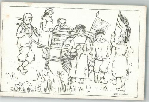 Kindervolksküchen WK I Kinder Ostern Ostereier suchen
