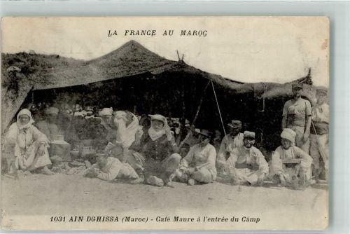 Sidi-Bel-Abbès 1912 Cafe Mauren Kaserne Camp Uniform Ain Dghissa Feldpost Ort lt. Fotograf