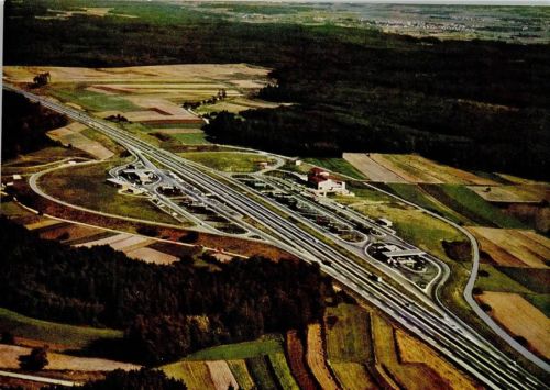 Weingartsgreuth Autobahn-Raststätte Steigerwald Fliegeraufnahme