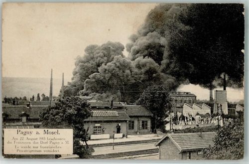 Pagny-sur-Moselle 1915 Bahnhof Fabrik WK I