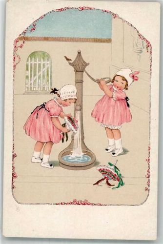 Kinder am Brunnen Meissner u. Buch Serie 2396