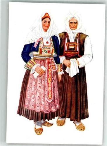 Nr. 47 sign. Vladimir Kirin Dalmatien (Isel Mljet) Trachten Kroatien Künstlerkarte