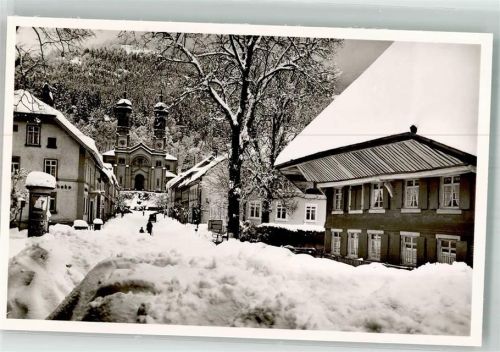 Todtnau Kirche Winter Litfaßsäule