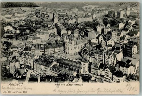 Karlovy Vary Blick vom Hirschensprung