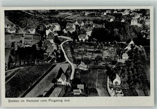 71394 W7053 Stetten im Remstal 1942 Foto AK Fliegeraufnahme Strähle