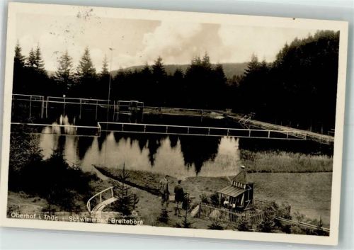 98559 O6055 Oberhof , Thüringen 1935 Foto AK Schwimmbad