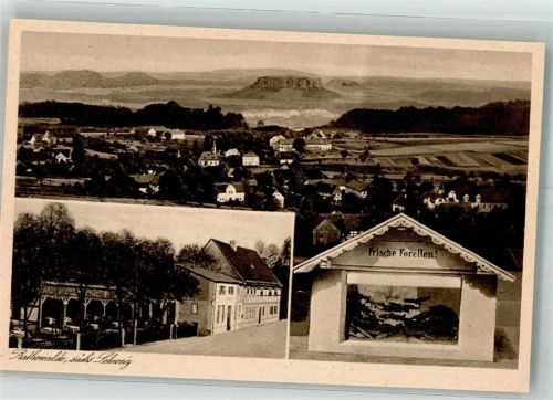 Rathewalde Gasthaus Büttner Frische Forellen Fliegeraufnahme Sächsische Schweiz