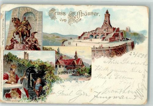 Kyffhäuserdenkmal 1899 Kaiser-Wilhelmdenkmal Barbarossa Gasthaus