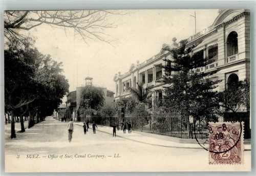 Suez 1906 Foto AK Office of Suez Canal Compagny Marke bildseitig