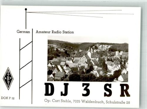 71111 W7035 Waldenbuch FOTO KEINE AK Amateurfunk QSL-Karte DJ3SR