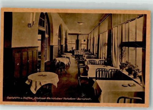 14467 O1510 Bornstedt Foto AK Gasthaus Cafe Elsässer Weinstuben