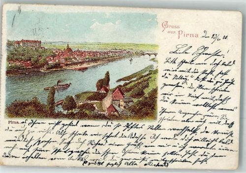 01796 O8300 Pirna 1900 Lithographie