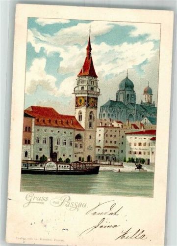 94032 W8390 Passau 1908 Lithographie