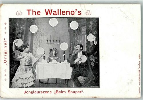 ongleurszene Beim Souper The Wallenos Zirkus