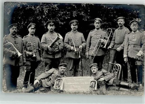 1915 Militärkapelle Blasinstrumente WK I