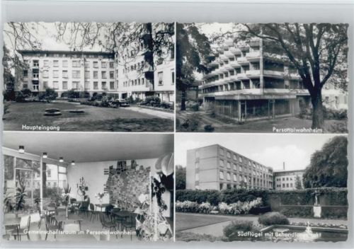 Uerdingen St. Josefshospital Haupteingang Personalwohnheim Südflügel Behandlungstrakt Innenaufnahme Gemeinschaftsraum Personalwohnheim