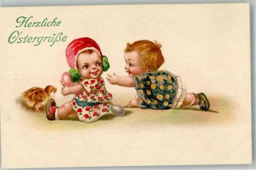 1920 - 1930 Kinderspiele Küken bunte Eier