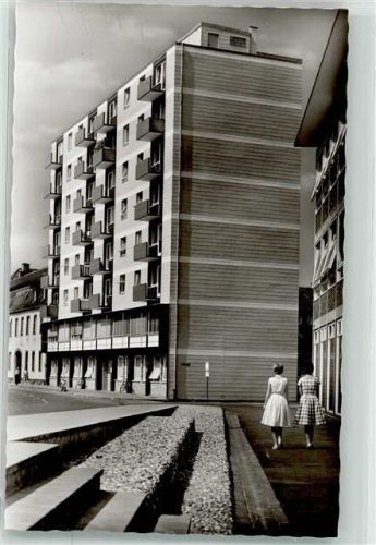 66482 W6660 Zweibrücken , Pfalz Foto AK Hochhaus in der Gymnasiumstraße
