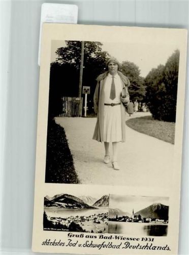 Bad Wiessee 1931 Frau Mode Vogelschau