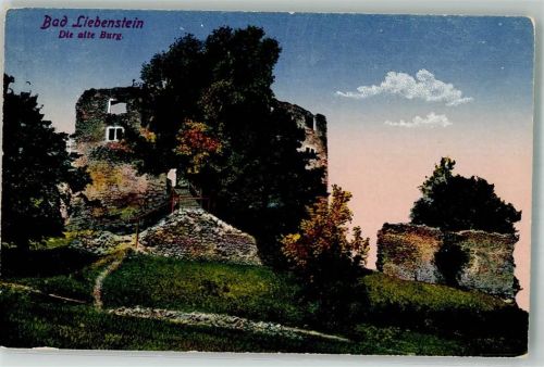 36448 O6202 Bad Liebenstein Foto AK Burg Ruine