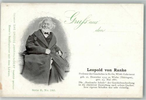 1900 Leopold von Ranke Prof. der Geschichte Das Grosse Jahrhundert Serie E Nr. 180