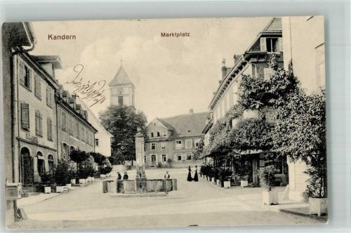 Kandern 1913 Marktplatz